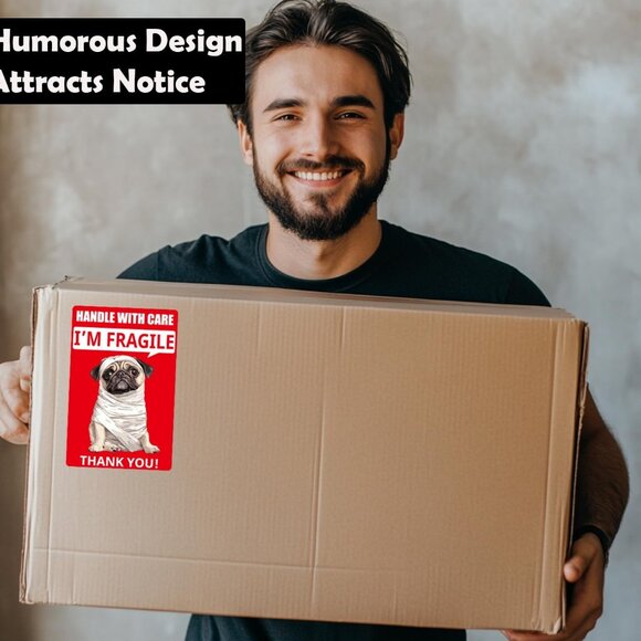 Funny Fragile Stickers 3x2inch 500 Labels - Picture 5 of 6